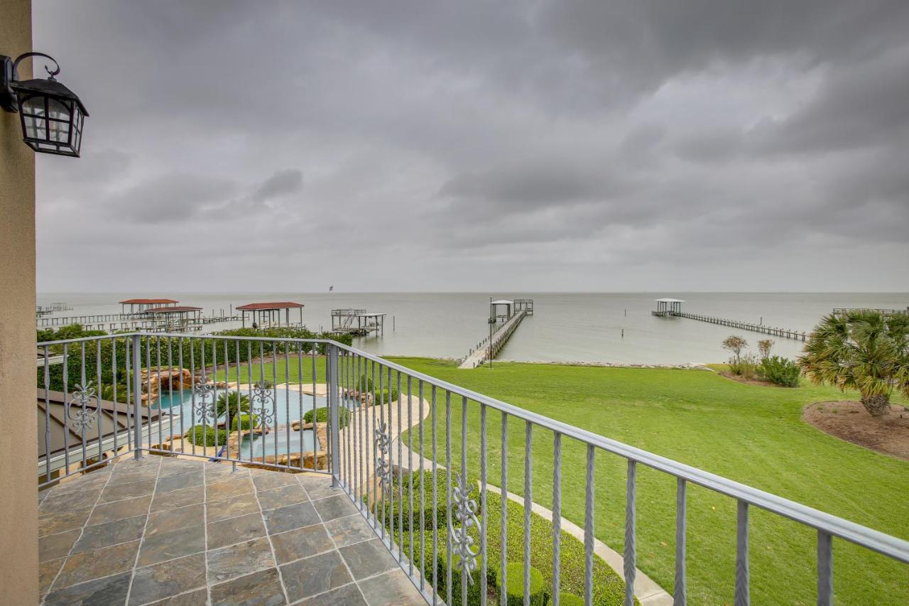 Stunning Galveston Bay Villa Infinity Pool And Dock San Leon Exteriör bild