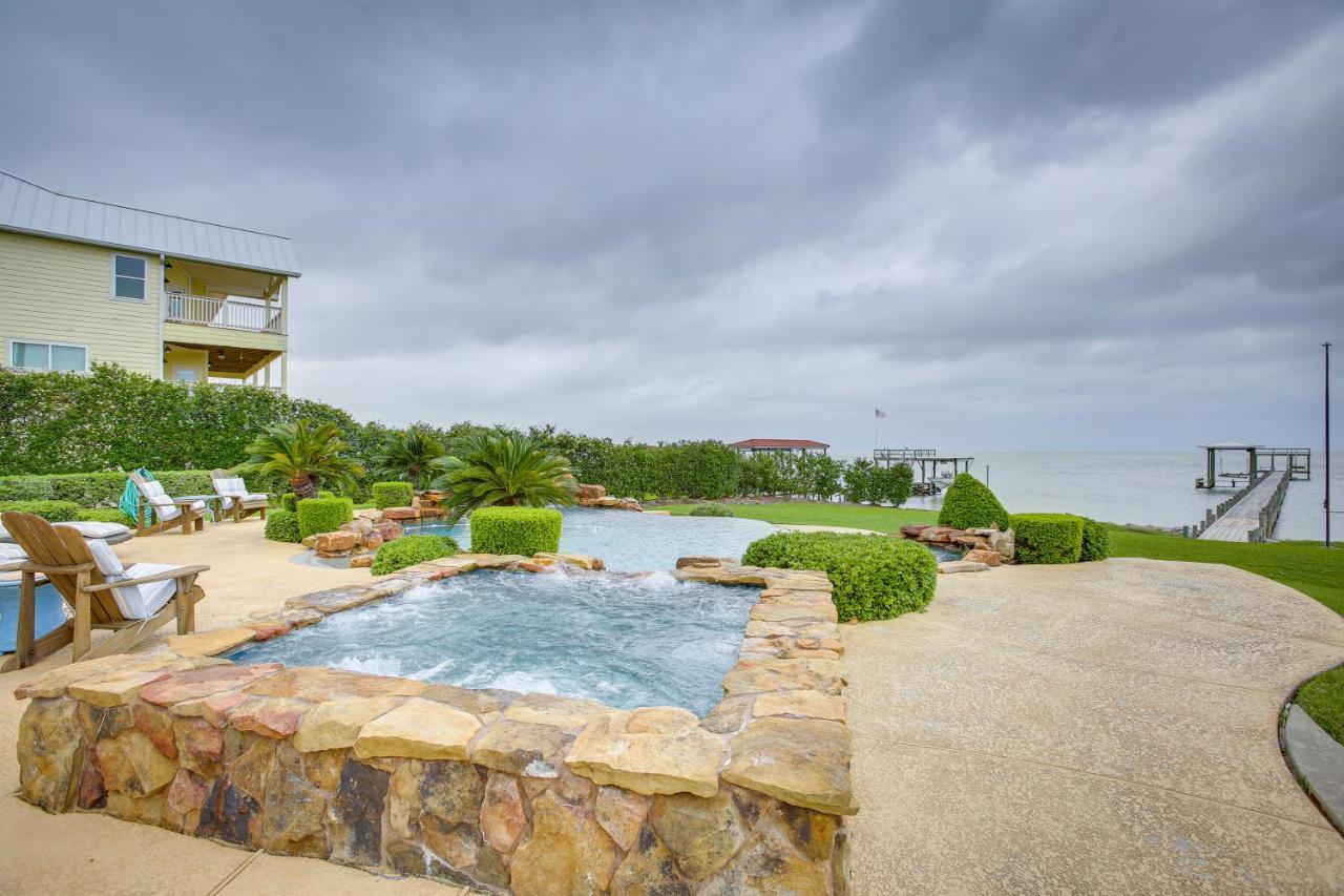 Stunning Galveston Bay Villa Infinity Pool And Dock San Leon Exteriör bild