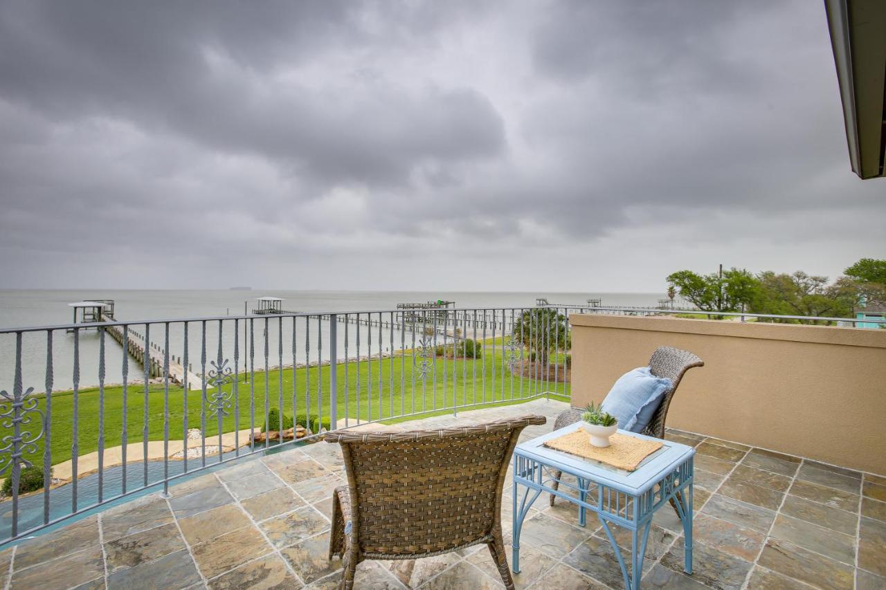 Stunning Galveston Bay Villa Infinity Pool And Dock San Leon Exteriör bild